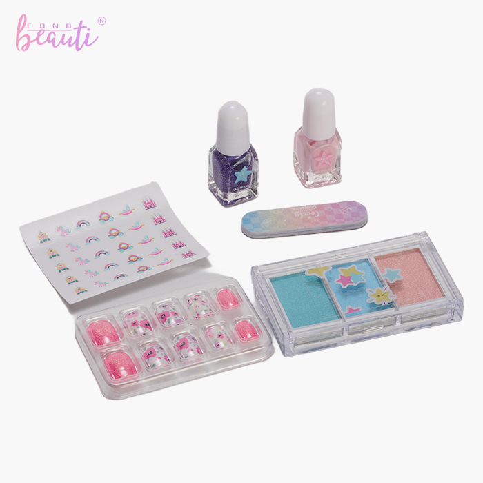 Bear Crown Plastic Box - Eye shadow nail art set