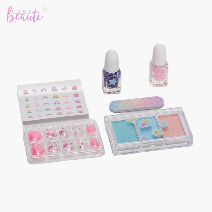 Bear Crown Plastic Box - Eye shadow nail art set