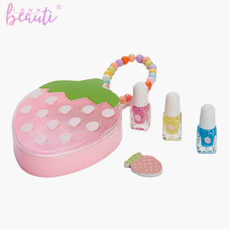 Strawberry plastic box - Water-based nail polish set