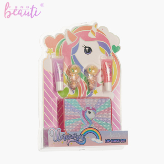 Children's lip gloss hair clip set