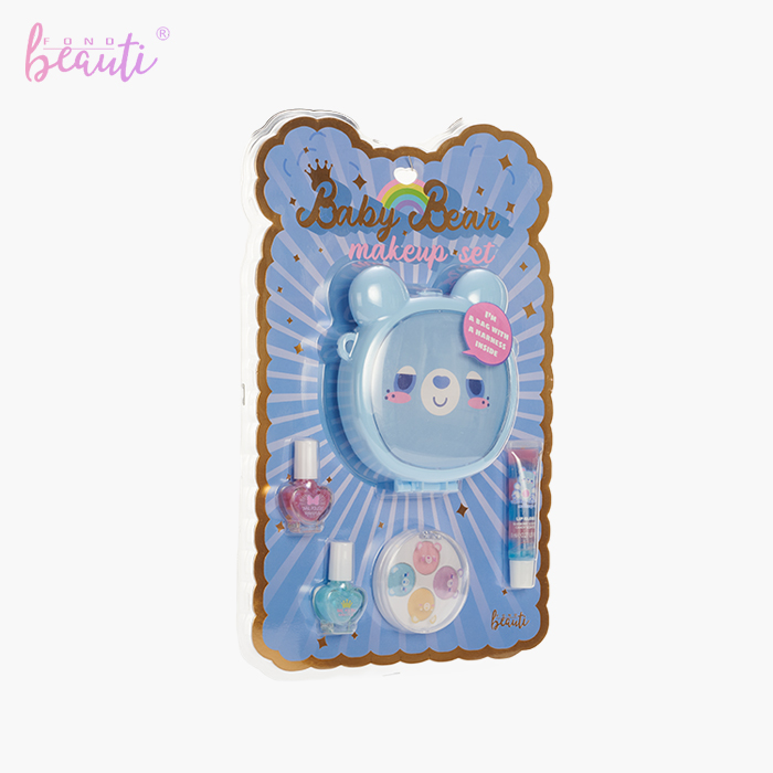 Bear plastic box backpack - Children's cosmetics set