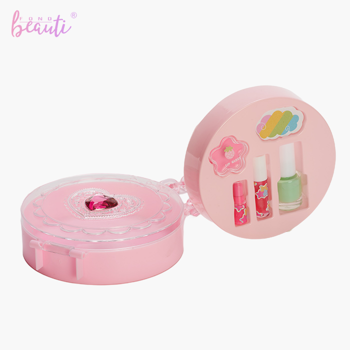 Circular plastic box - Children's cosmetics set