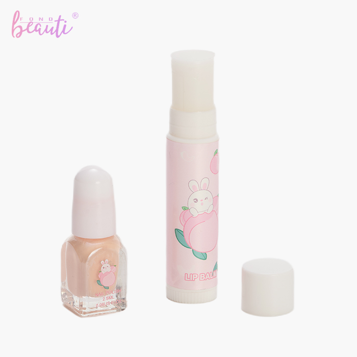 Peach plastic box children's cosmetics set