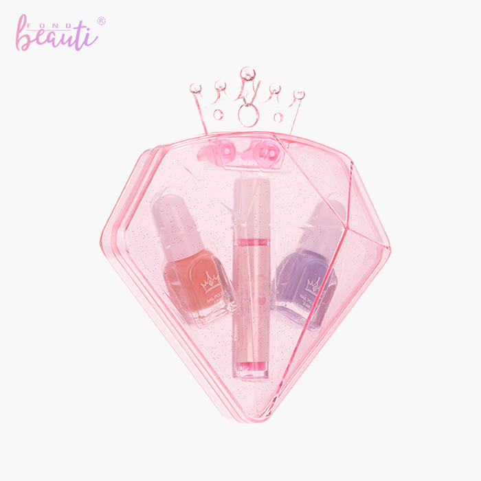 Diamond crown plastic box - Children's cosmetics set