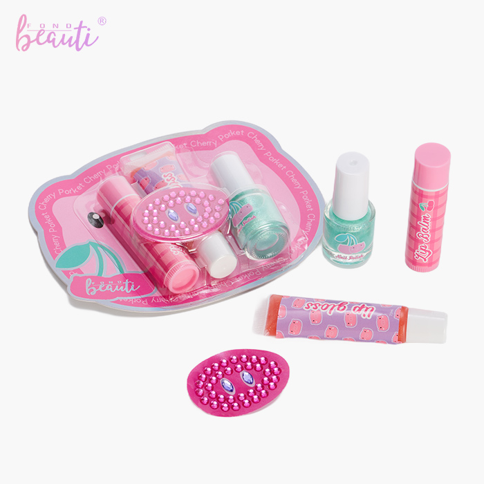 Piggy paper card - Cosmetics set