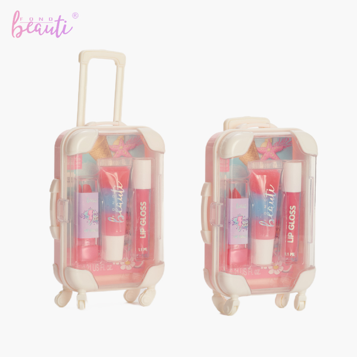 Children's lip gloss luggage set