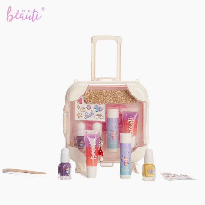 Children's nail polish lip gloss luggage set