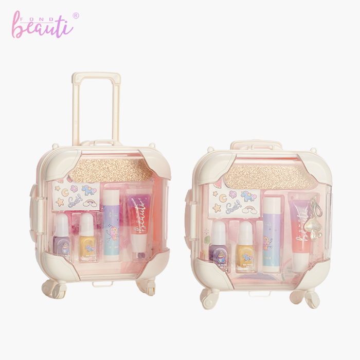 Children's nail polish lip gloss luggage set