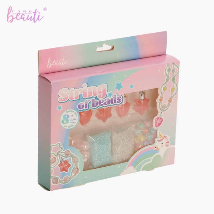 Children's lip gloss DIY bead string set