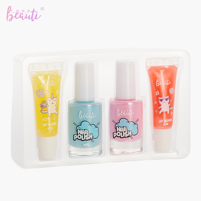 Children's nail polish lip golss set