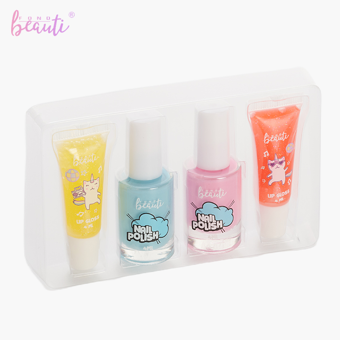 Children's nail polish lip golss set
