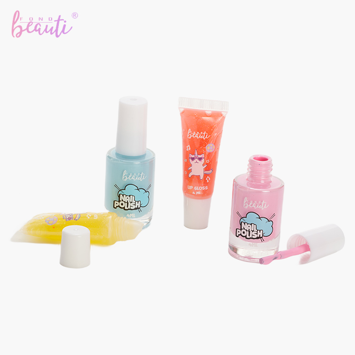 Children's nail polish lip golss set
