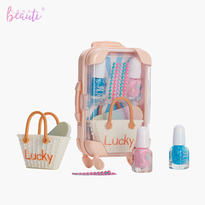 Children's nail art luggage box