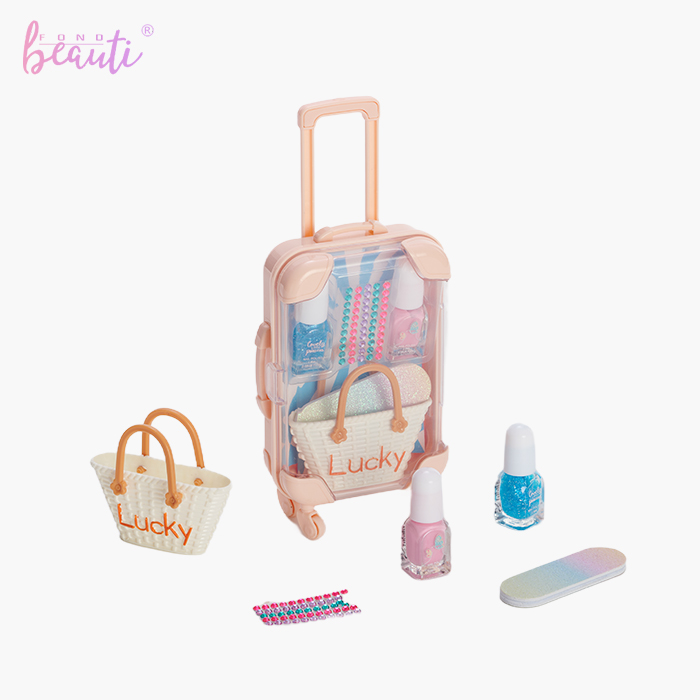 Children's nail art luggage box
