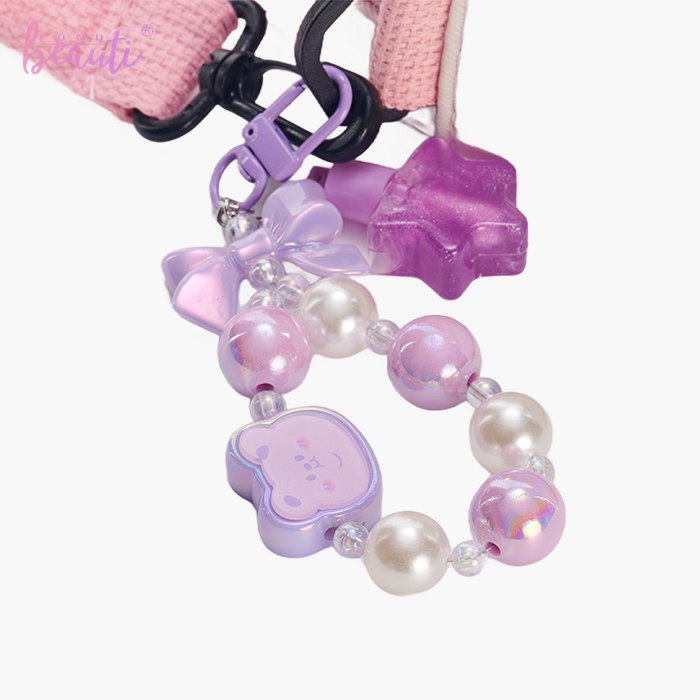 Pentagram lip gloss keychain