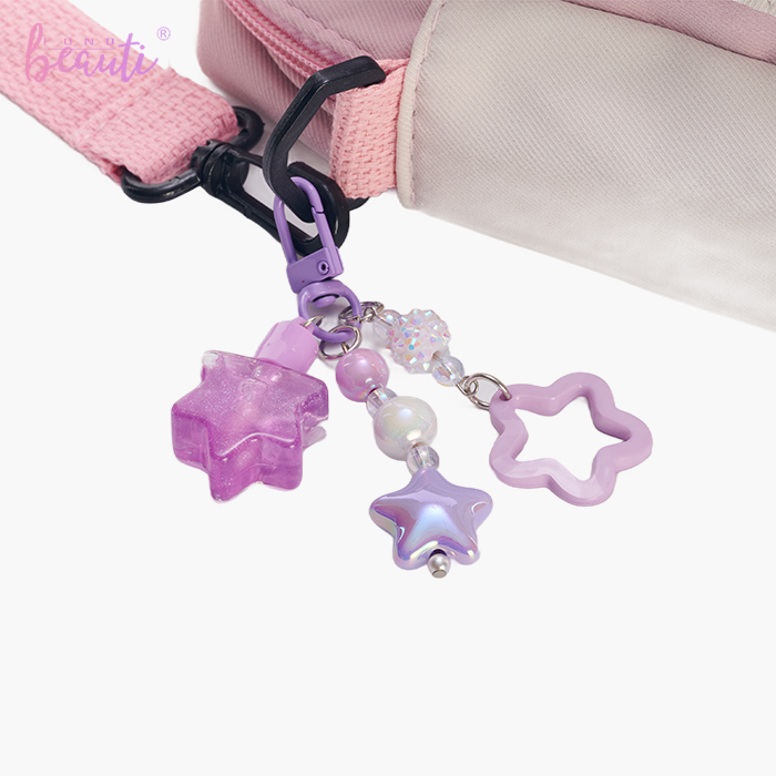 Pentagram lip gloss keychain