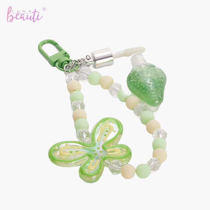 Pentagram lip gloss keychain