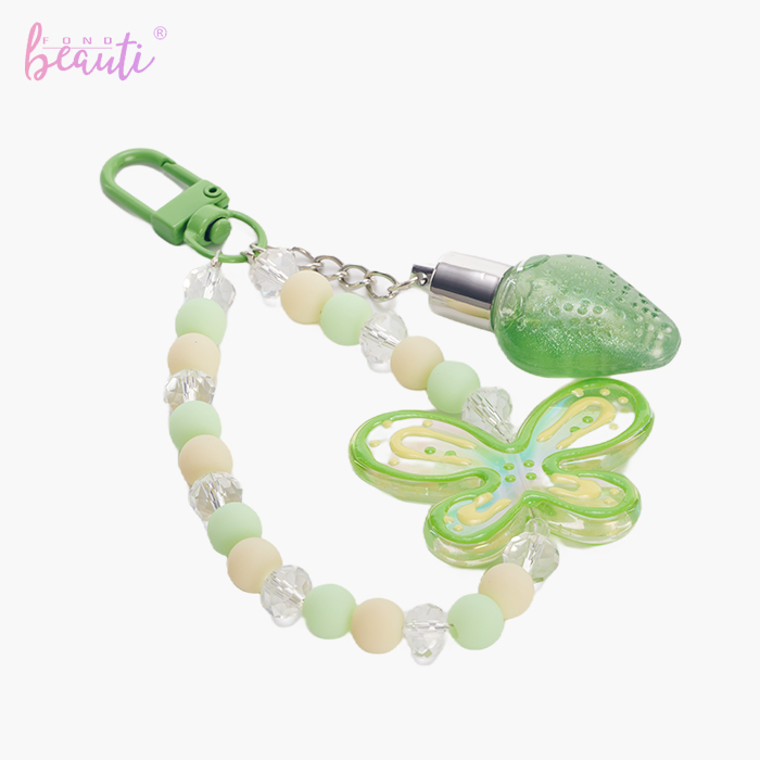 Pentagram lip gloss keychain