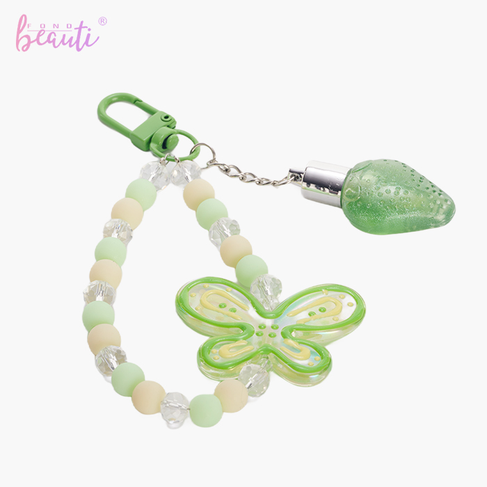 Pentagram lip gloss keychain