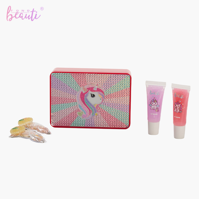 Children's lip gloss hair clip set