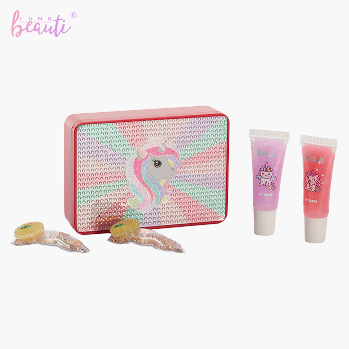 Children's lip gloss hair clip set