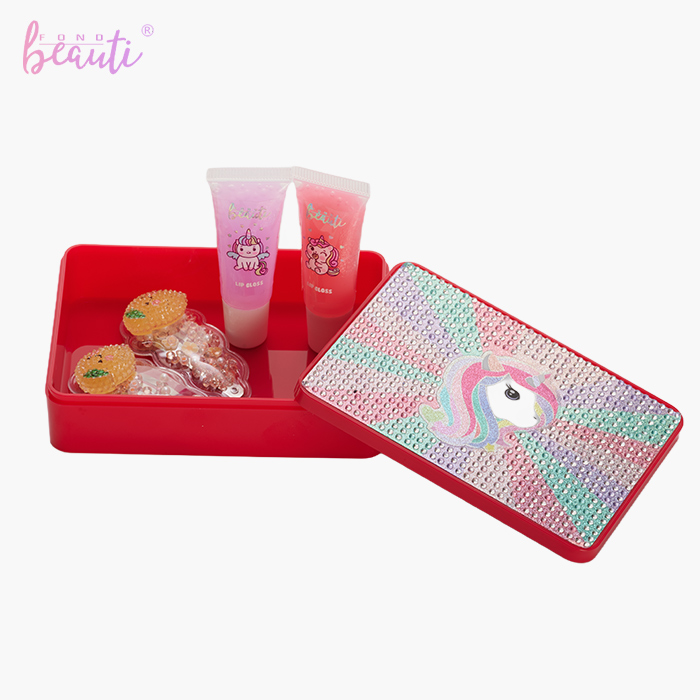 Children's lip gloss hair clip set