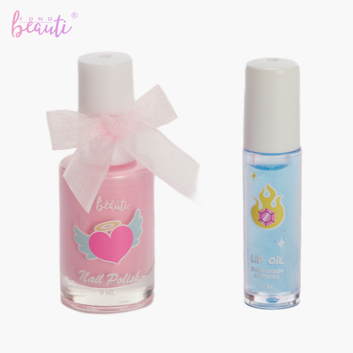 Children's water-based nail polish lip gloss set