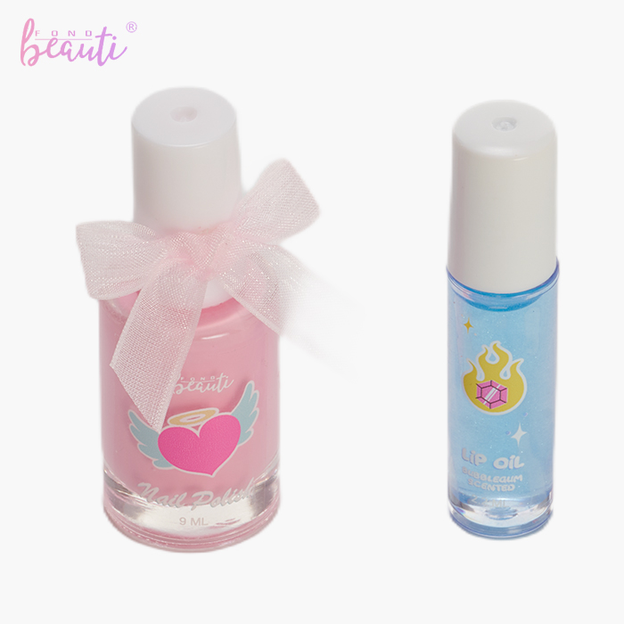 Children's water-based nail polish lip gloss set