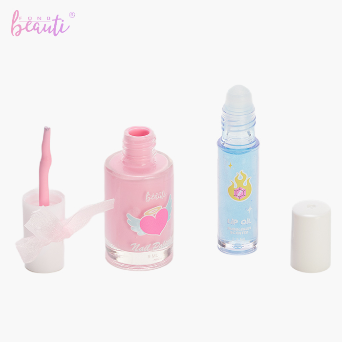 Children's water-based nail polish lip gloss set