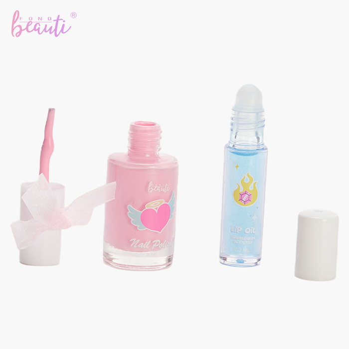 Children's water-based nail polish lip gloss set