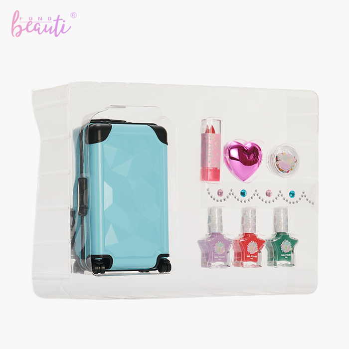 Children's water-based nail polish luggage set