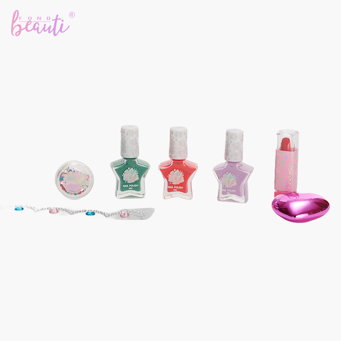 Children's water-based nail polish luggage set