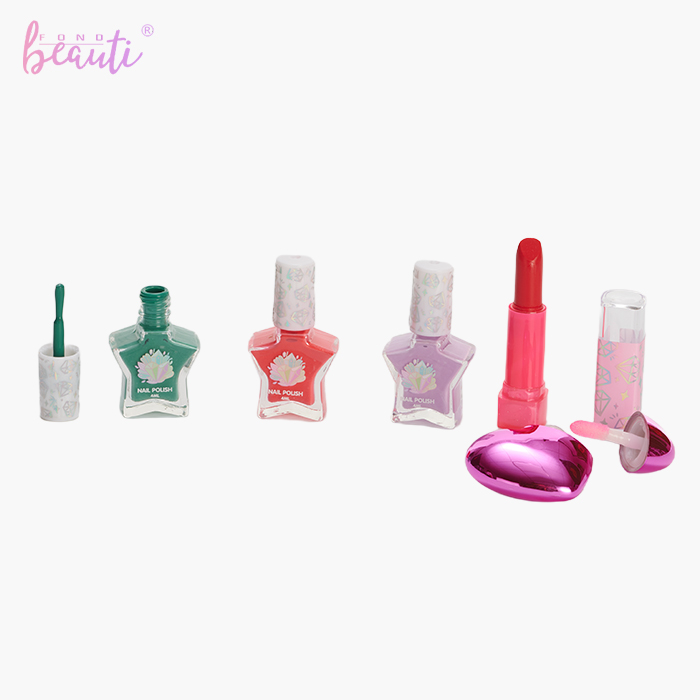 Children's water-based nail polish luggage set