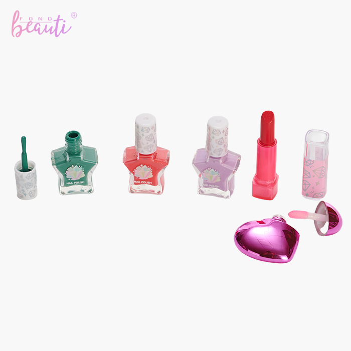 Children's water-based nail polish luggage set