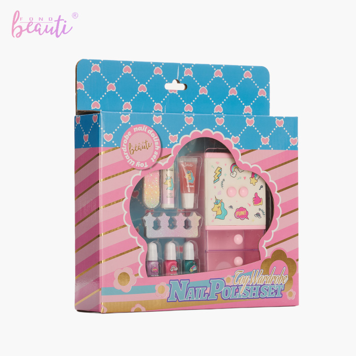 Children's water-based nail polish wardrobe toy set